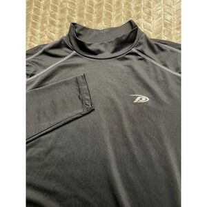 Pro Player Perform Dri Mens Size‎ M Long Sleeve Black Mock Neck Shirt Activewear